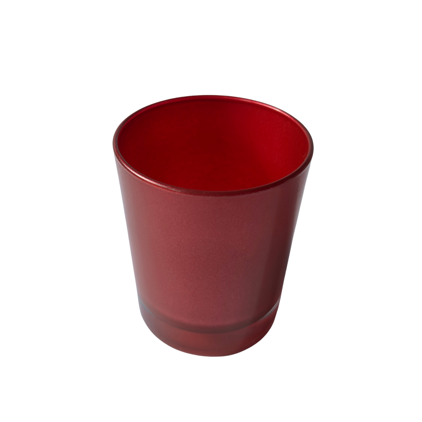 Copo Vidro Vermelho Brilhante Mate C/Fundo Alto - 180 ml