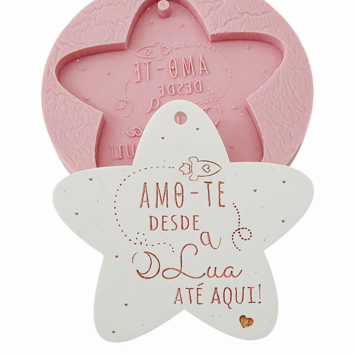 MF037MS - Molde em silicone – Amo-te desde a lua…