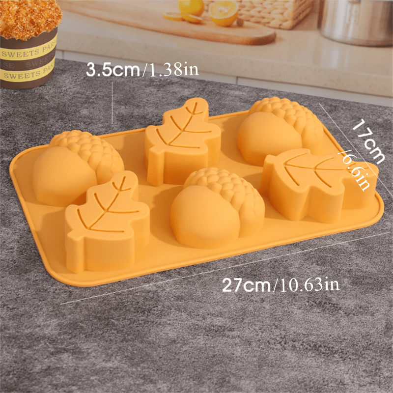 FC084MS -Molde de 6 Cavidades Outono Bolota/Folhas