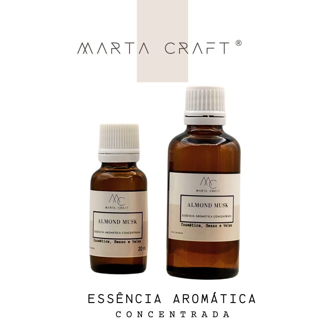 Essência aromática concentrada para Velas e Sabonetes e Gesso - ALMOND MUSK