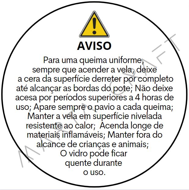 AT001 - ETIQUETA DE SEGURANÇA DE VELA BRANCA DE 45 MM