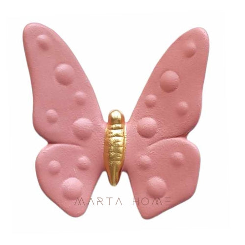 Borboleta em Cerâmica Bolinhas de Cores Variadas - Média