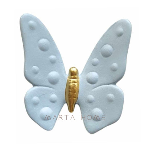 Borboleta em Cerâmica Bolinhas de Cores Variadas - Média