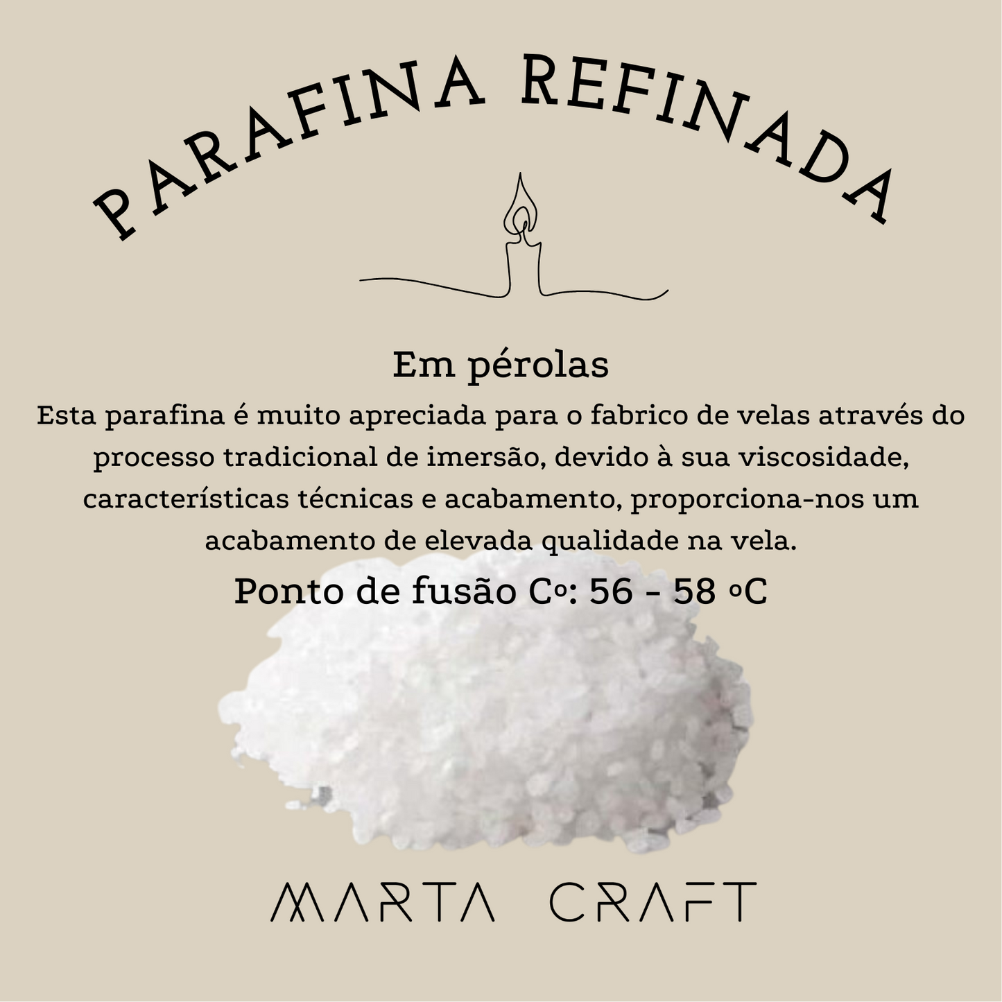 Parafina Refinada 56º – 58ºC Granulada