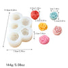 F129MS - Molde de Silicone 5 Mini Flor