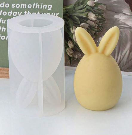 P003MS - Molde de silicone - 1 unidade Cabeça Coelho da Páscoa 2 modelos