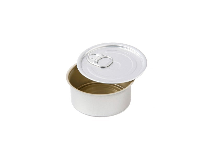 SET 4 latas redondas de conserva vazias - Ø 8 cm