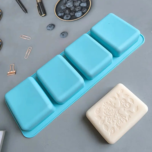 S040MS - Molde Sabão Retangular 4 cavidades