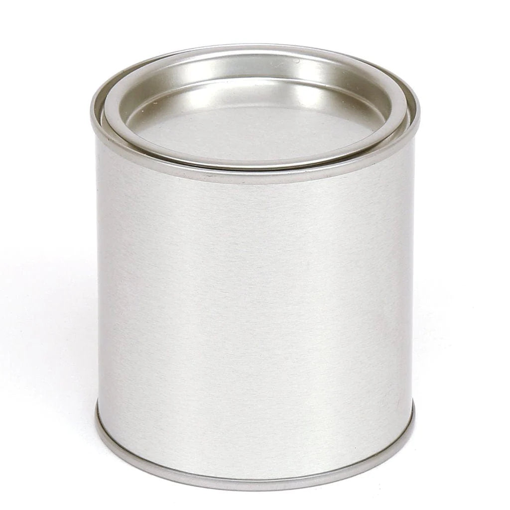 Lata de Metal Redonda Vazia com tampa de pressão - 125 ml / 250 ml