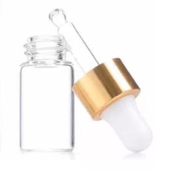Frasco vidro transparente - mini dropper 2mL/3mL/5 mL- Set 10 unidades