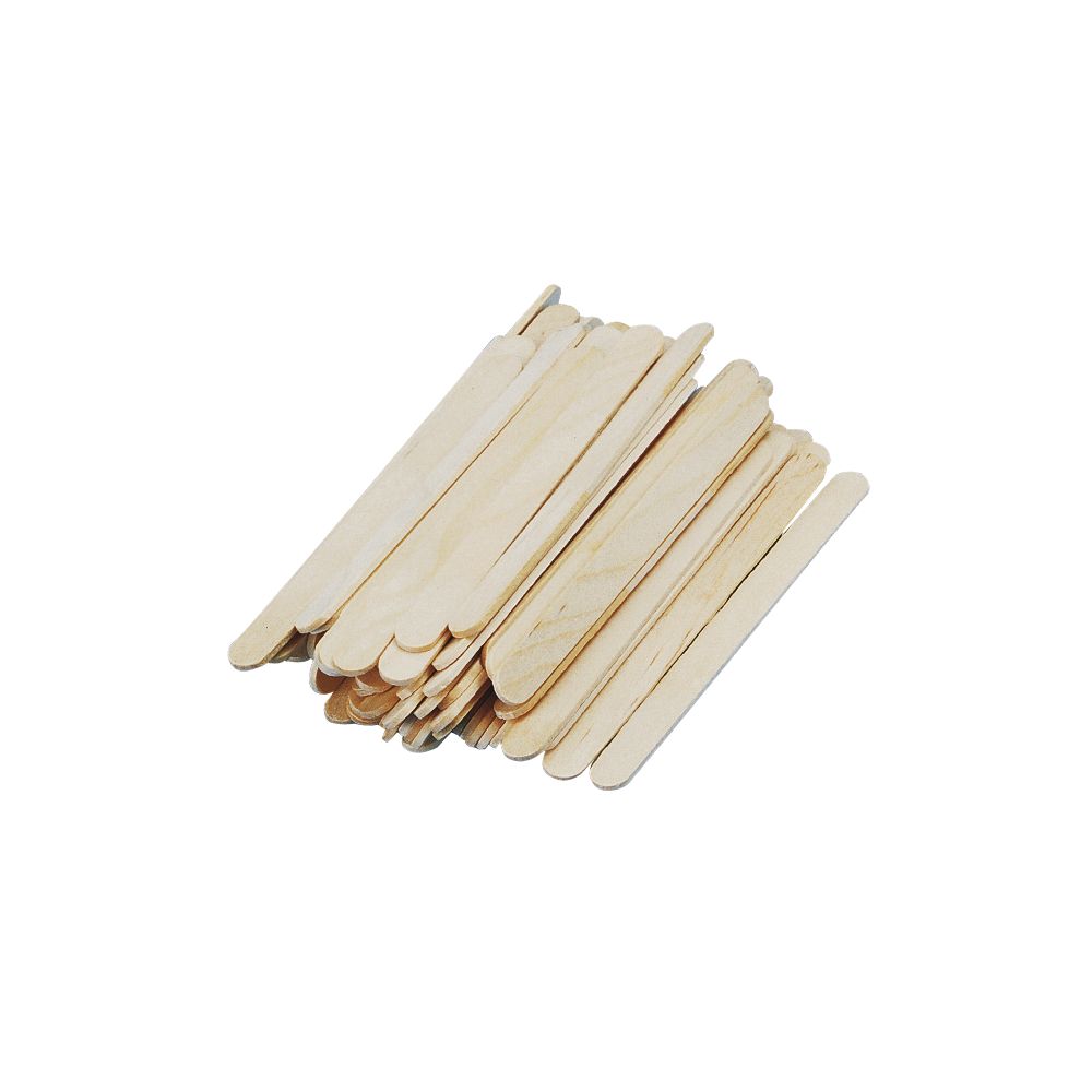 Espátulas de Madeira natural 110x11mm, tab-bag 72 peças- Rayher 6121731