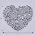 AM013 - Coração c/ Pássaros - Metal Die Cut