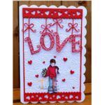 AM020 - Acessório Cartão/Convite "Love" - Metal Die Cut