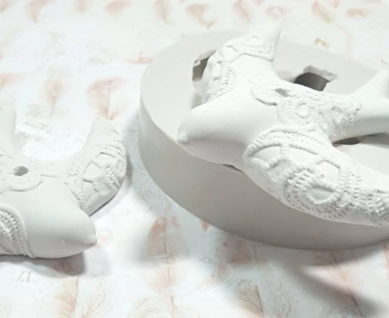 AN016MS- 3D Andorinha Rendada - Molde de Silicone