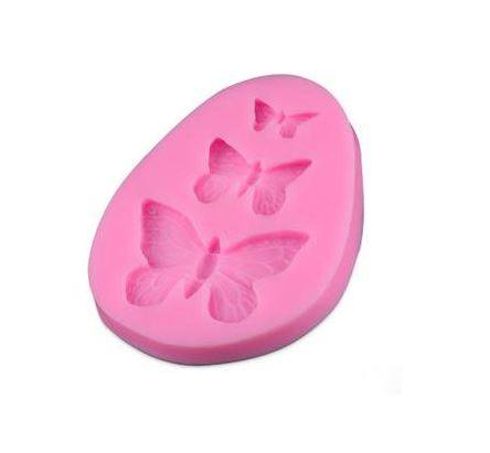 AN025MS - Animal Set 3 Pçs Borboleta - Molde de Silicone