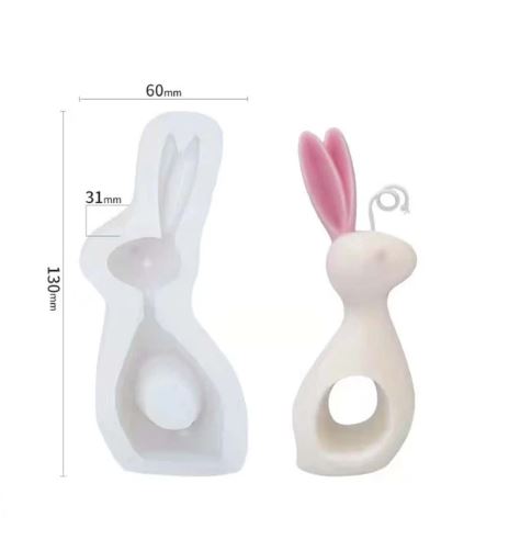 AN032MS- Molde de Silicone design coelho DIY