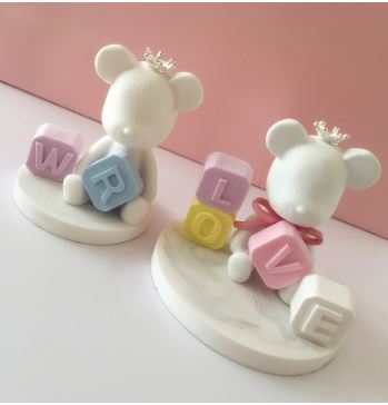 AN036MS- Animal Urso Fofinho Molde de Silicone