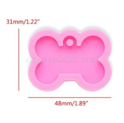 AN037MS- Osso grande/ pequeno Medalha pingente Cão - Molde de Silicone
