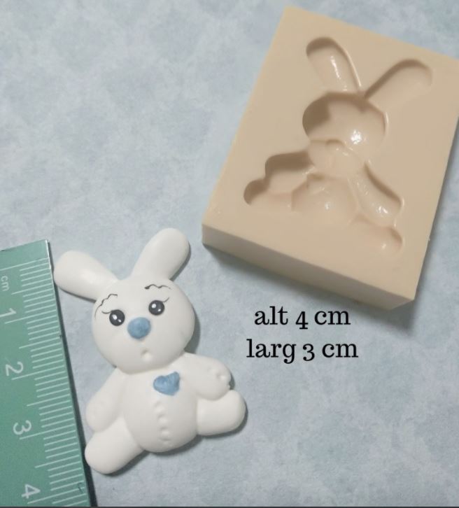 AN039MS - Molde Silicone Animal Pequeno Coelho