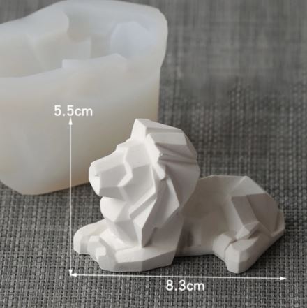 AN059MS - Leão 3D Animal - Molde de Silicone