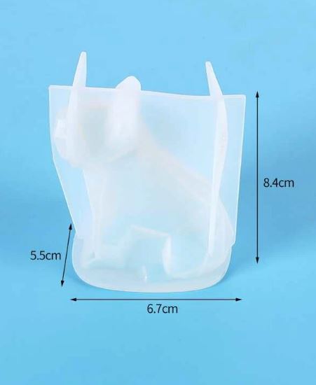 AN077MS- Cão Geométrico 3D Epoxi- Molde de Silicone