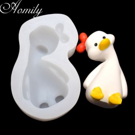 AN087MS -Casal Pato molde de silicone amor