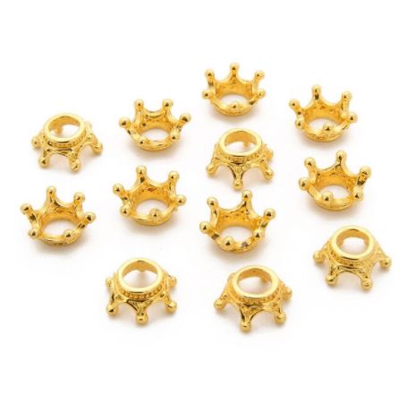 APM026 – 10 pçs/lote 3D Pingentes Charme Coroa Acessórios