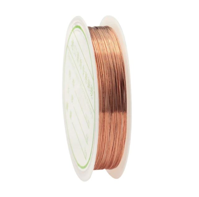APM043 -0.4mm-8metros fio de cobre Rosa Gold, para pulseira, colar, jóias de fio de miçangas