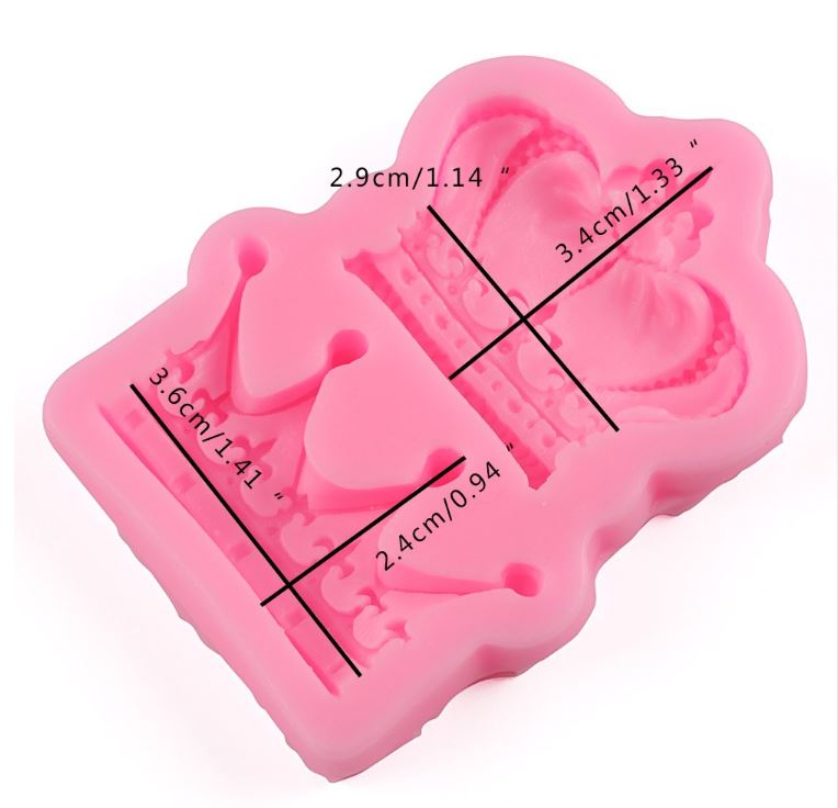 B003MS - Set 2 Coroas - Molde de Silicone