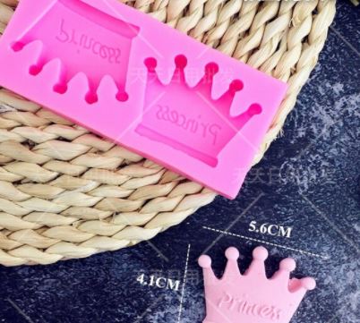 B009MS - Set 2 Coroas Princess - Molde de Silicone