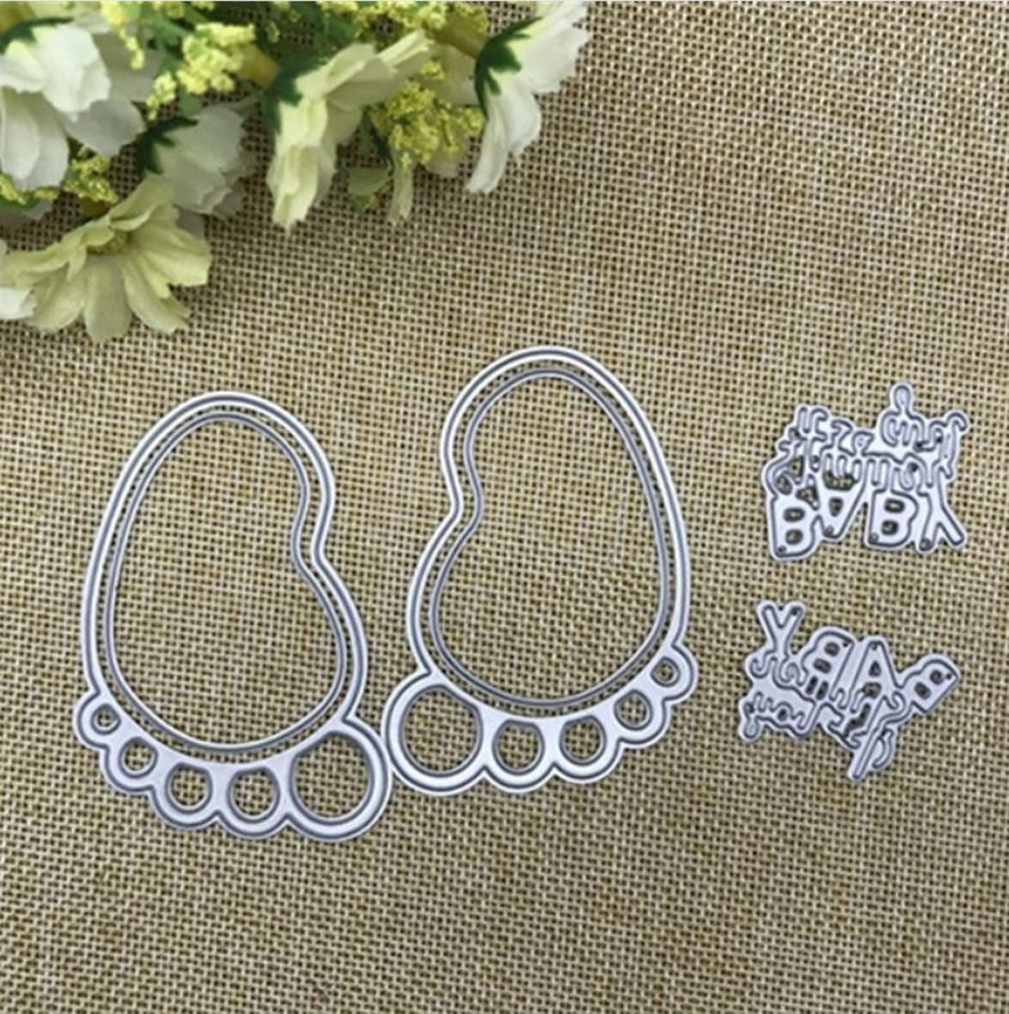 BB004 - Pés de bebé Baby Shower - Metal Die Cut