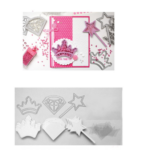 BBM025 - Set Coroa + Varinha Mágica + Diamante - Metal Die Cut