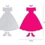 BBM030 - Set Vestido + Sapatos + Colar - Metal Die Cut