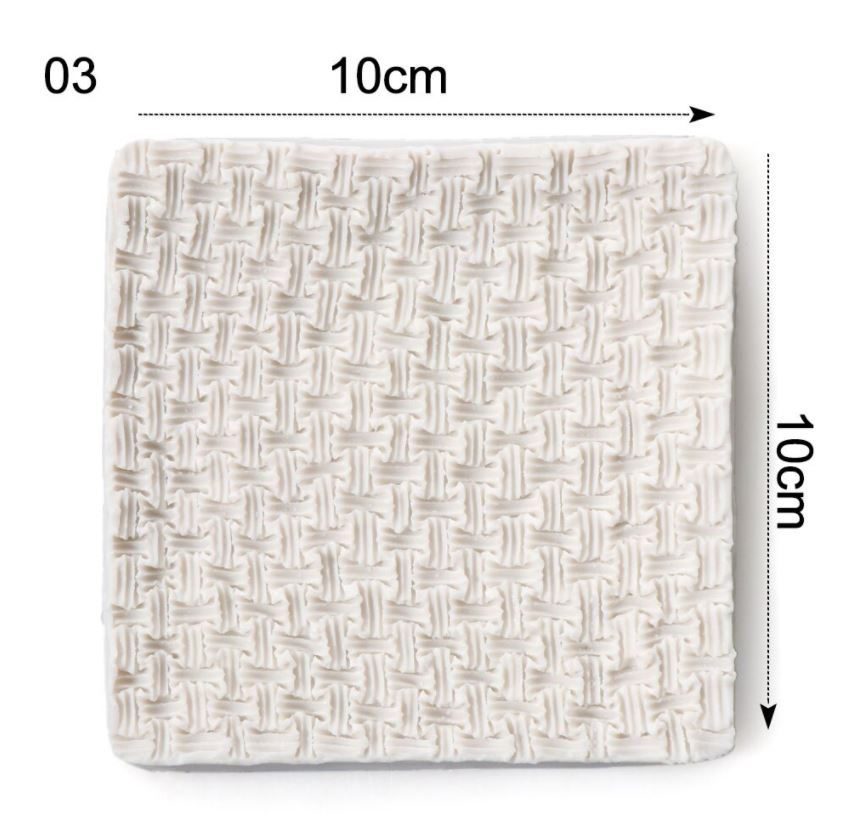 D060MS 1 | 2 - Textura Tricot lã 3d Molde Biscuit