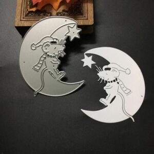 BMO025 - Ratinho na Lua - Metal Die Cut