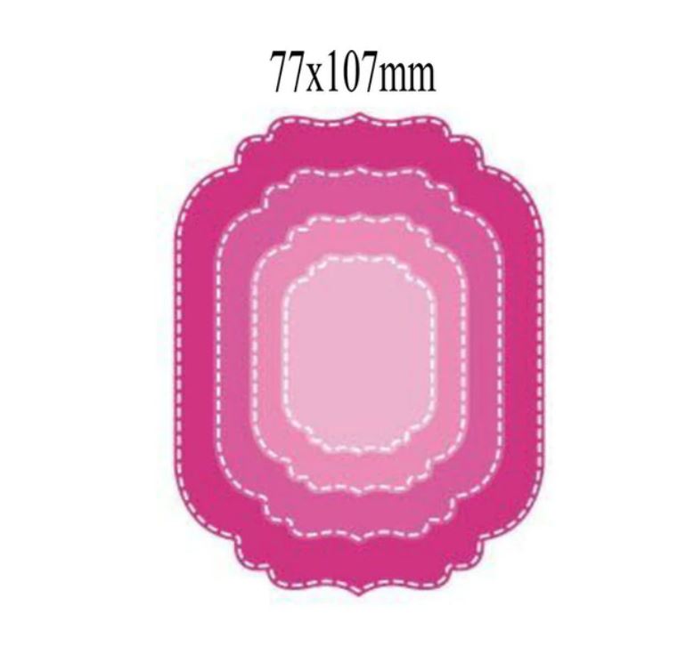 BS044 - Frame Escalopados 4 Pcs - Metal Die Cut