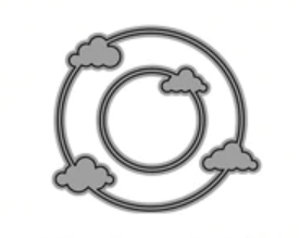 CENTRO005 - Centro Cartão Nuvem - Metal Die Cut