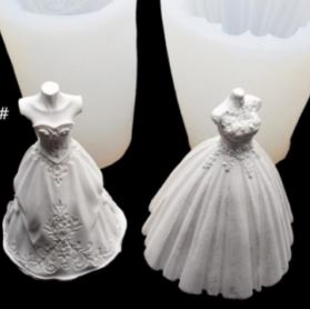 D015MS A - B | 1 Pçs - 3D Busto - Senhora - Vestido de Noiva - Molde