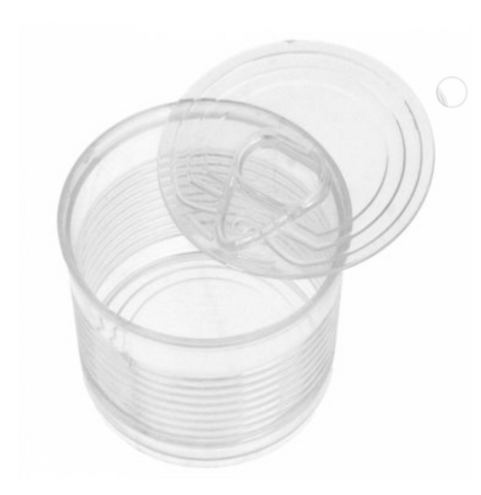Lata Transparente de Plástico – 110ml/220ml