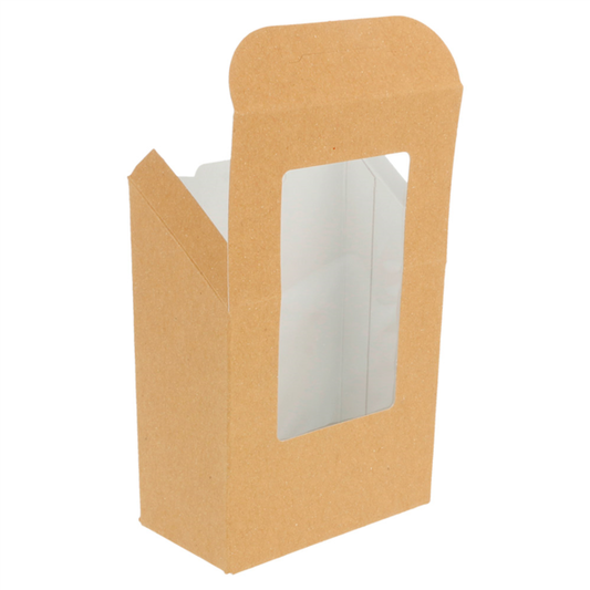 10 PÇ -CAIXA C/JANELA CARTÃO KRAFT NATURAL