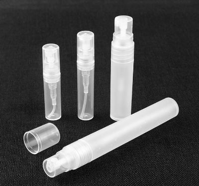 Frasco Spray Transparente PP 10 ml - Set 6 unidades + Tampa