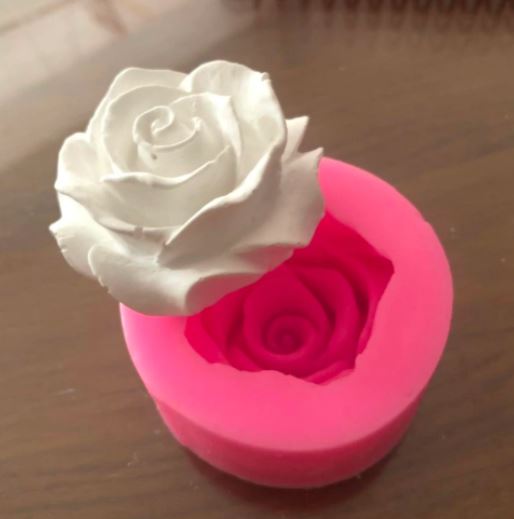 F027MS- Rosa Flor Molde de Silicone
