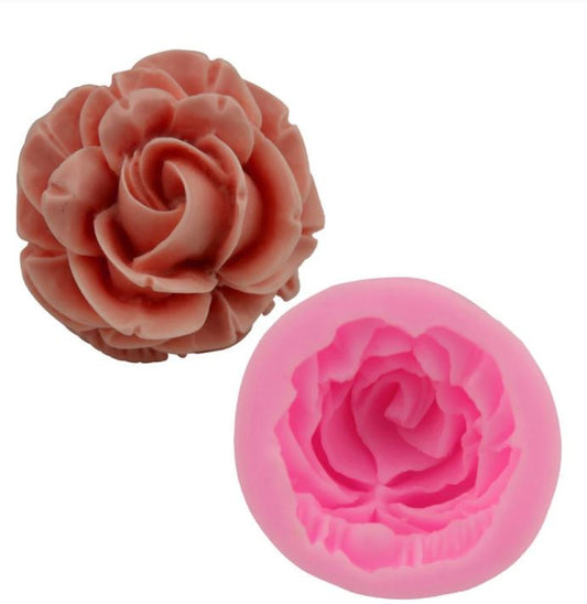 F056MS- Rosa Flor 3D - Molde de Silicone