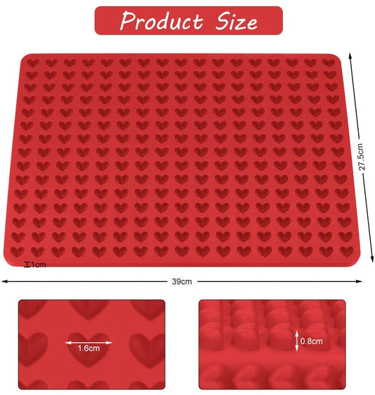 FC074MS -molde de 1 cm de coração