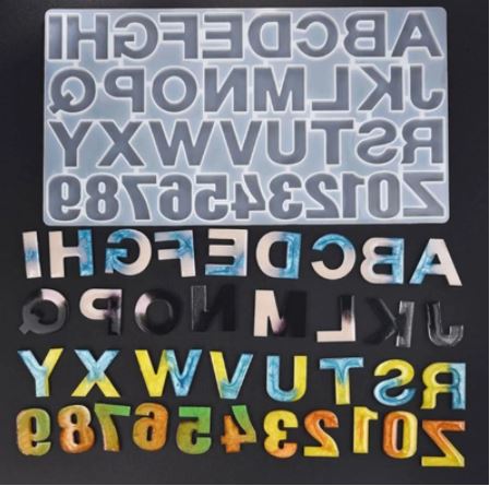 FC101 - Front side.- Alfabeto, Letras, Números, Epóxi, Molde
