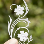 FL105 - Flor c/ Folhas - Metal Die Cut