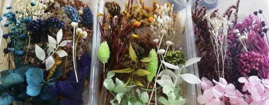 1 Caixa de  Mix flores secas para aartesanato