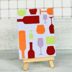 FOOD003 - Garrafas de Vinho + Copos - Metal Die Cut