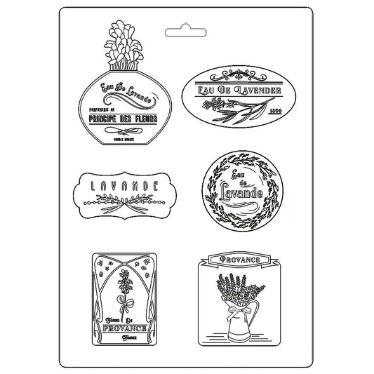 Molde em PVC flexivel Stamperia A4 - lavanda