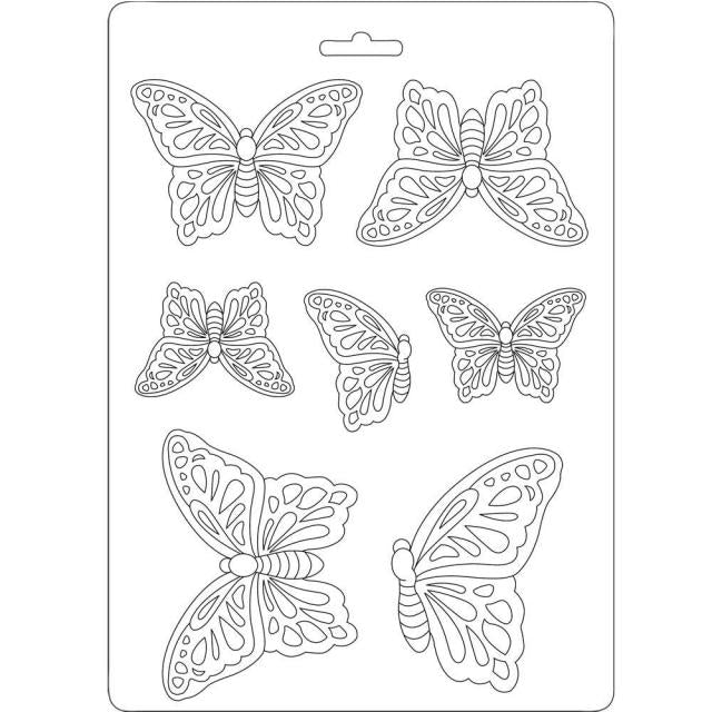 Molde em PVC flexivel Stamperia A5 - borboletas